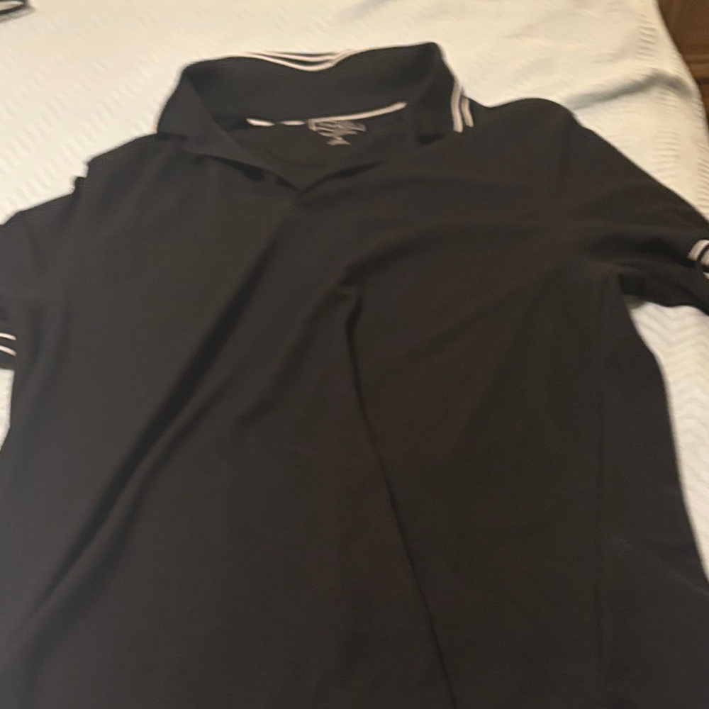 Club Room Black Polo with White Trim
